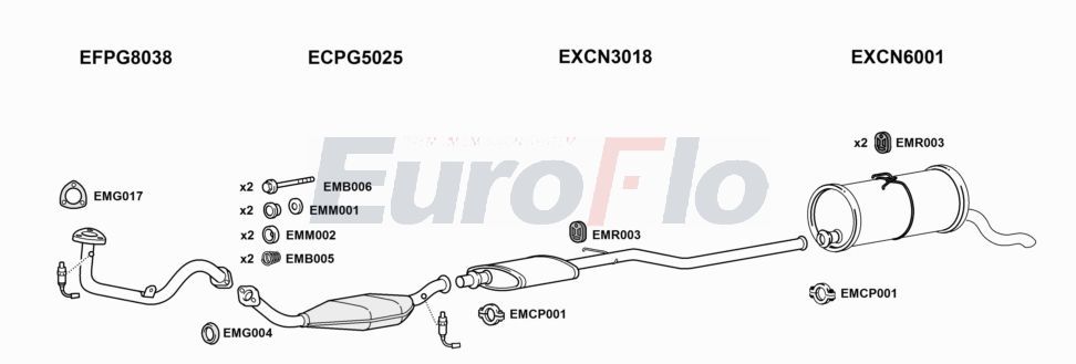 Układ wydechowy EUROFLO CNBERM146001B