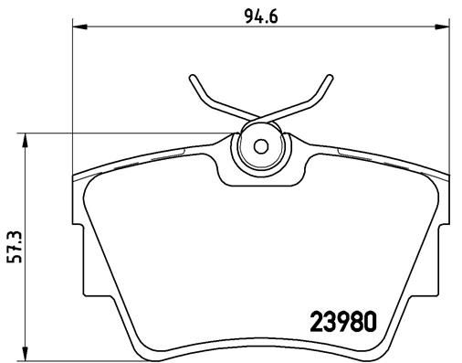 Zestaw klocków hamulcowych, hamulce tarczowe BREMBO P 59 041