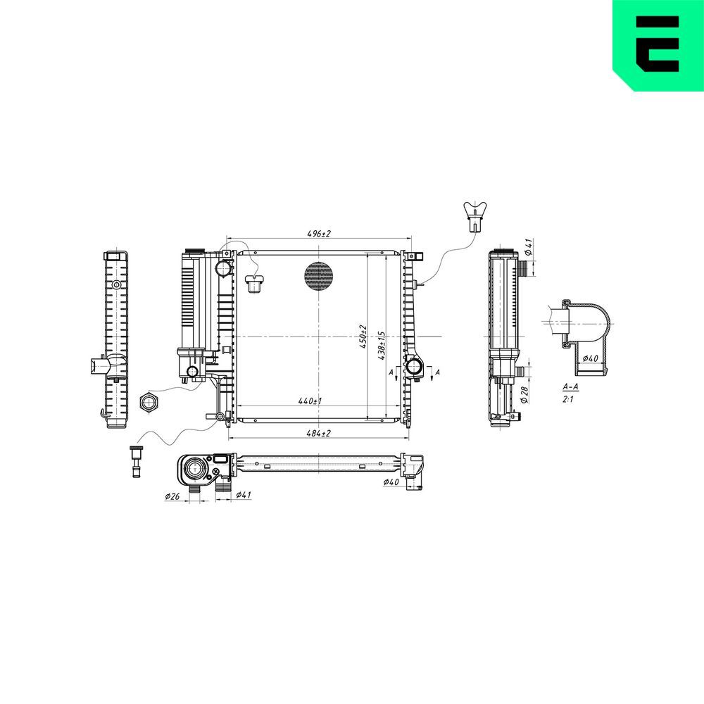 Radiator, racire motor ERA 673084