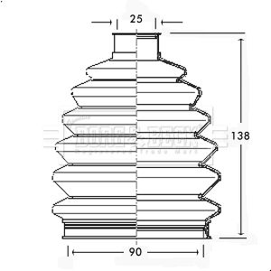 Zestaw osłon, wał napędowy BORG & BECK BCB2281