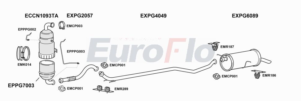 Układ wydechowy EUROFLO PG30716D3011B