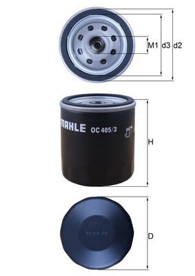 Olejový filter MAHLE OC 405/3