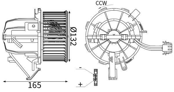 Ventilator, habitaclu MAHLE AB 453 000S