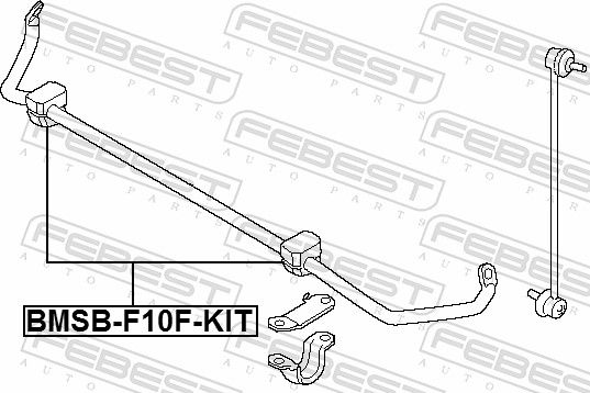 Levně Sada na opravy, uložení stabilizátoru FEBEST BMSB-F10F-KIT