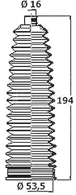 Zestaw osłon, układ kierowniczy BORG & BECK BSG3473