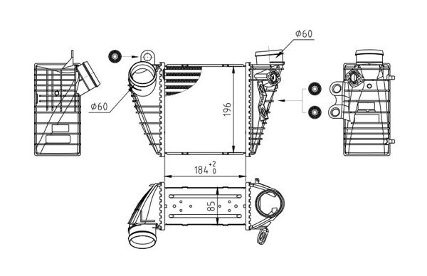 Chladič turba HART 603 736