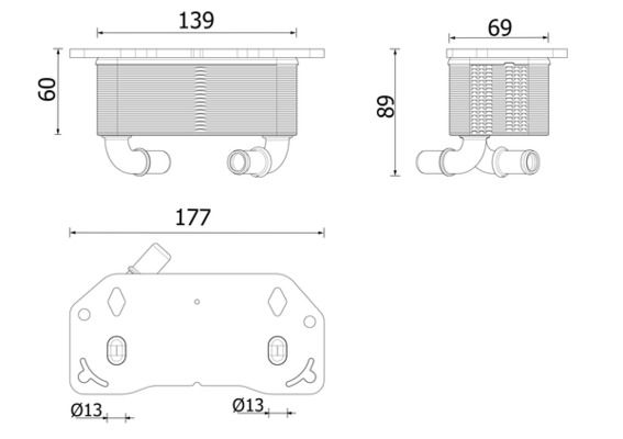 Radiator ulei, ulei motor MAHLE CLC 336 000P