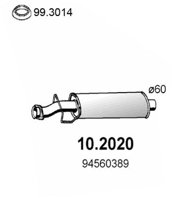 Tłumik przedni ASSO 10.2020