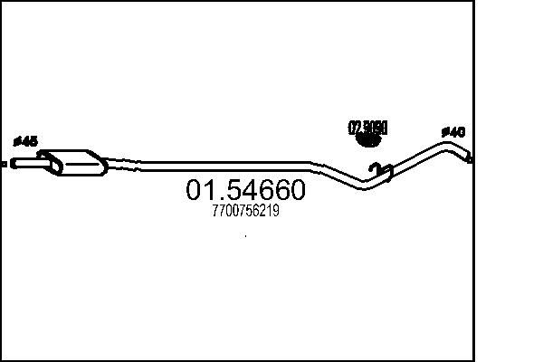 Tłumik środkowy MTS 01.54660
