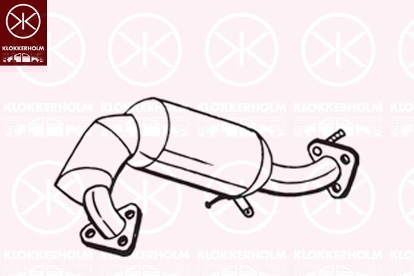 Filtr sadzy / filtr cząstek stałych, układ wydechowy KLOKKERHOLM 8K0254750KX
