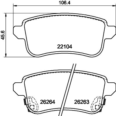 Sada brzdových platničiek kotúčovej brzdy HELLA PAGID 8DB 355 040-811