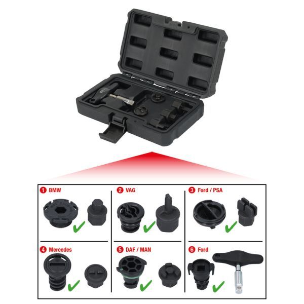 Set chei tubulare surub golire ulei KS TOOLS 150.1030