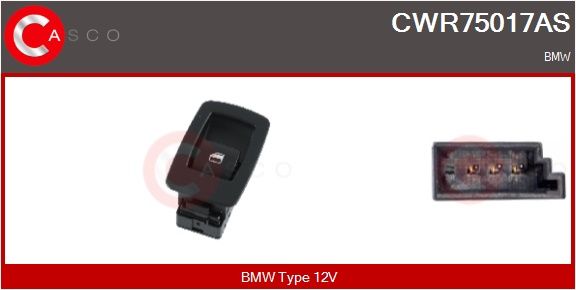 Spínač, zvedací zařízení oken CASCO CWR75017AS