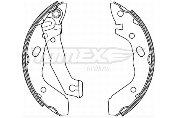 Levně Sada brzdových čelistí TOMEX Brakes 2137