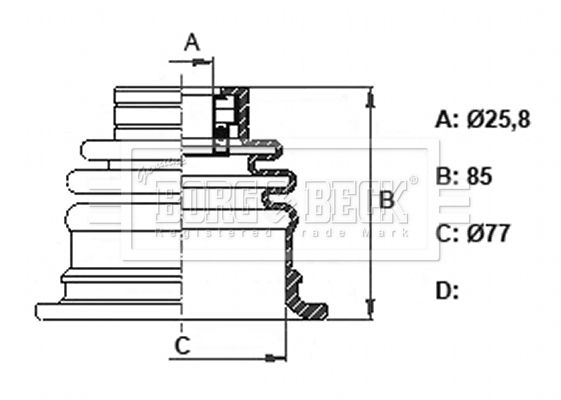 Zestaw osłon, wał napędowy BORG & BECK BCB6327