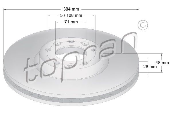 Tarcza hamulcowa TOPRAN 723 321