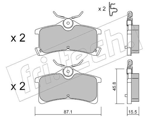 Piduriklotsi komplekt,ketaspidur