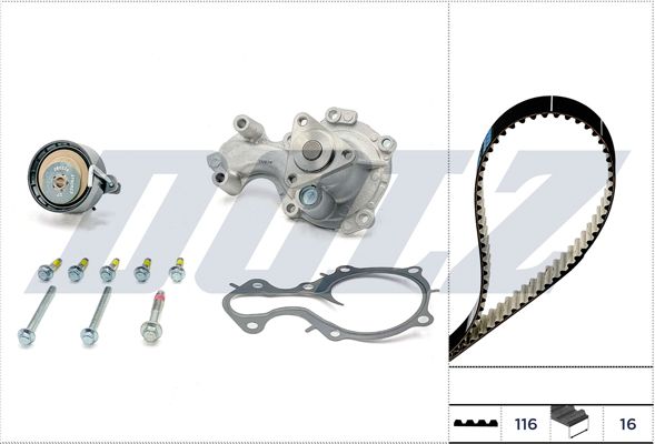 Veepump + hammasrihmakomplekt