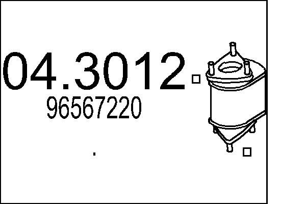 Katalizator MTS 96567220