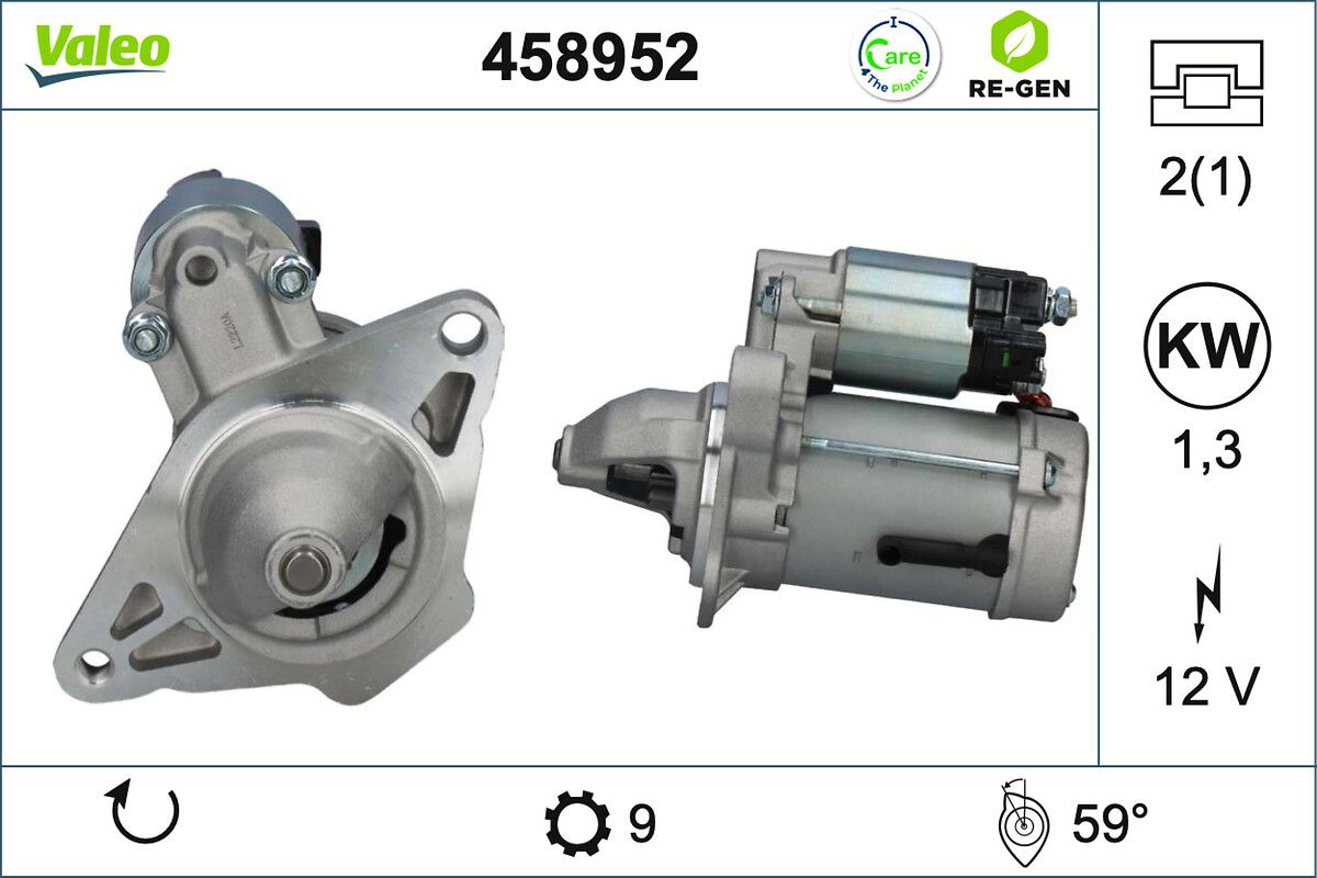 starter VALEO RE-GEN REMANUFACTURED 458952