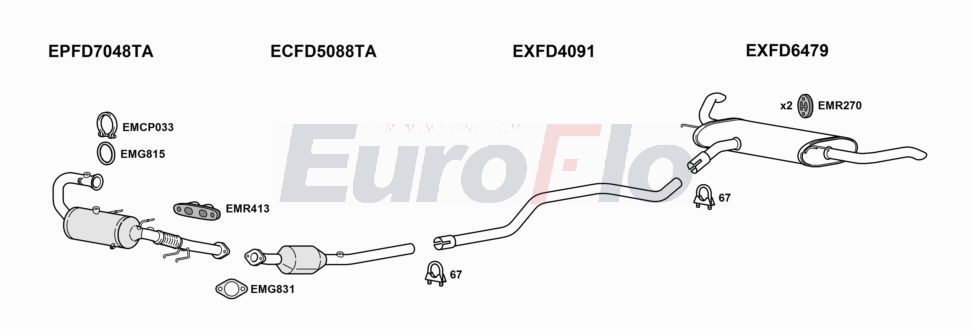 Układ wydechowy EUROFLO FDMON20D1040B