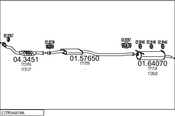 Układ wydechowy MTS CITR54879A009979