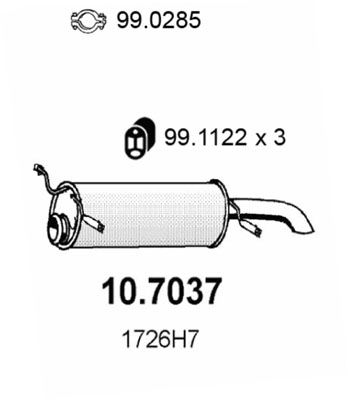 Tłumik końcowy ASSO 10.7037