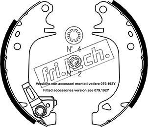 Zestaw szczęk hamulcowych FRI.TECH. 1079.180Y
