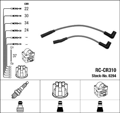 Sada kabelů pro zapalování NGK RC-CR310