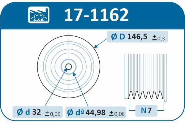 Levně Řemenice, klikový hřídel IJS GROUP 17-1162