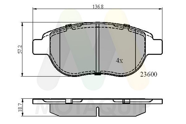 set placute frana,frana disc MOTAQUIP LVXL1007