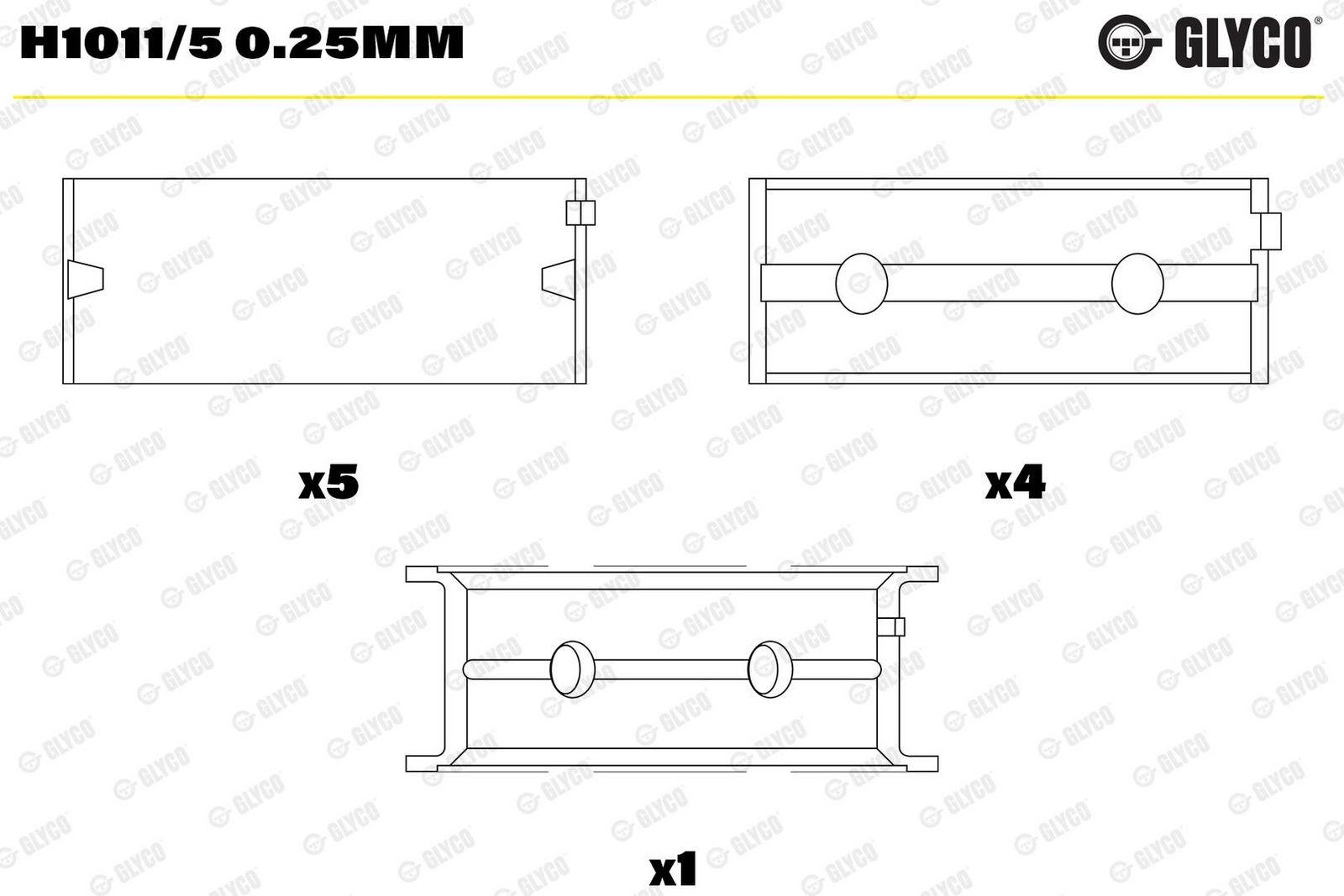 Cuzinet arbore cotit GLYCO H1011/5 0.25mm