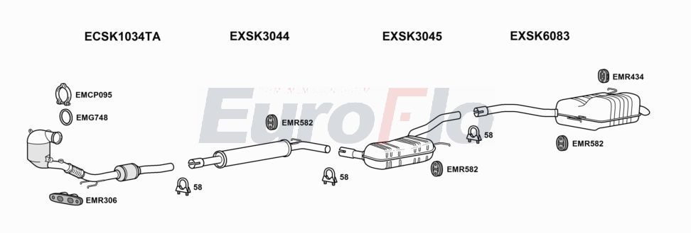 Układ wydechowy EUROFLO SKSUP141009