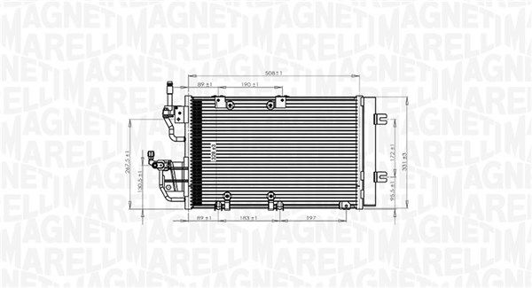 Kondenzátor klimatizácie MAGNETI MARELLI 350203771000