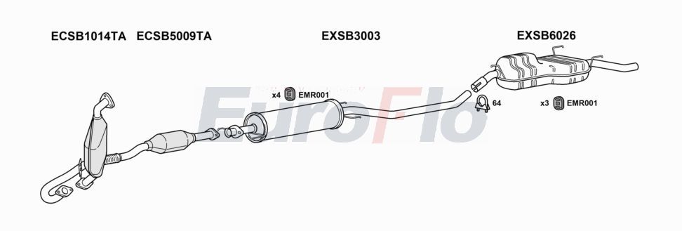 Układ wydechowy EUROFLO SB9530D3001A00