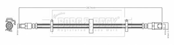 Przewód hamulcowy elastyczny BORG & BECK BBH8699