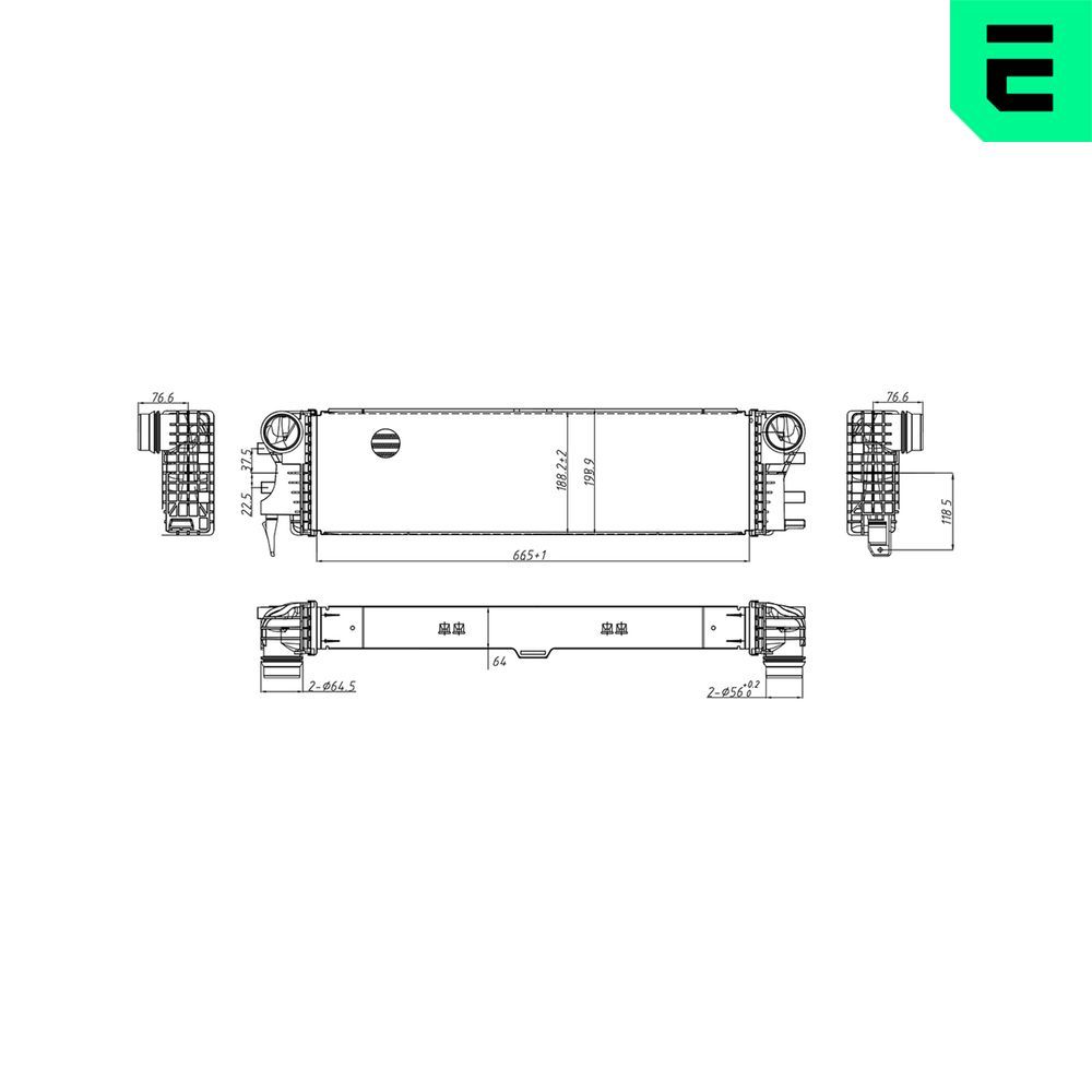 Intercooler, compresor ERA 672006