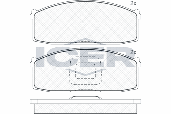 Zestaw klocków hamulcowych, hamulce tarczowe ICER 180396