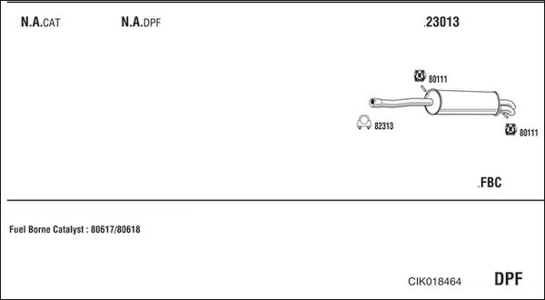Układ wydechowy WALKER CIK018464