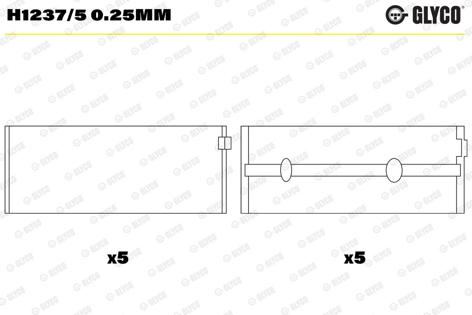 Cuzinet arbore cotit GLYCO H1237/5 0.25mm