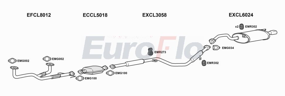 Układ wydechowy EUROFLO CLGAL252001A00
