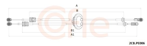 cablu,transmisie manuala COFLE 2CB.PE006