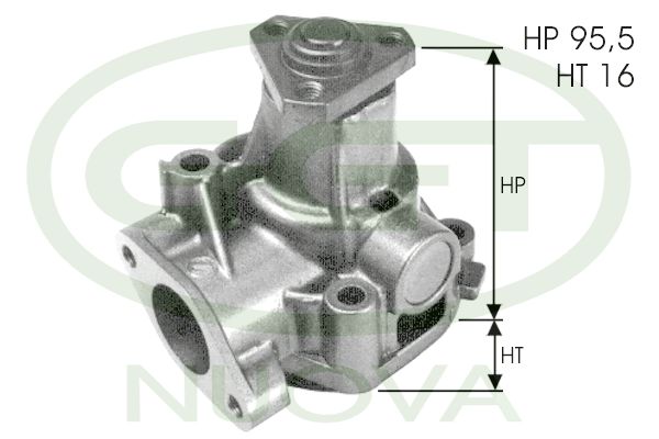 Pompă de apă, răcire motor GGT PA10560