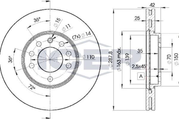 Tarcza hamulcowa ICER 78BD9043-2