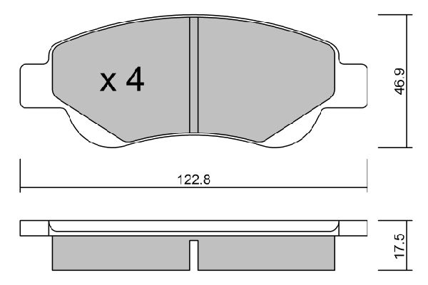 Zestaw klocków hamulcowych, hamulce tarczowe AISIN BPTO-1008