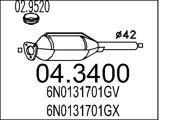 Katalizator MTS 6N0131701GX