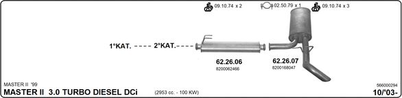 Układ wydechowy IMASAF 566000294