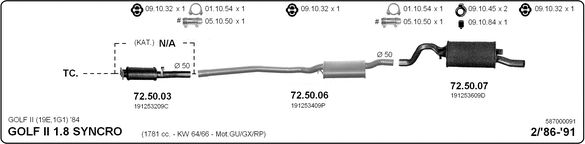 Układ wydechowy IMASAF 587000091