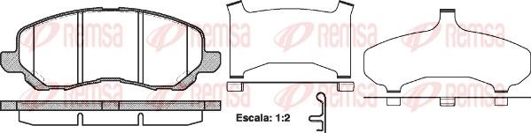 Sada brzdových platničiek kotúčovej brzdy REMSA 0804.31