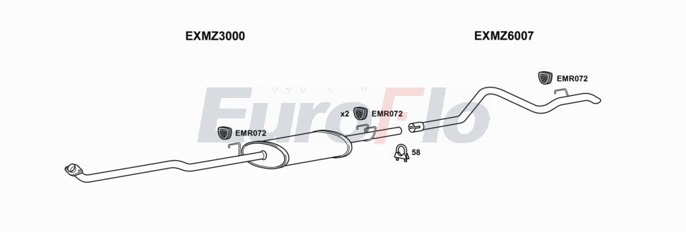Układ wydechowy EUROFLO MZSPR23D9001A00
